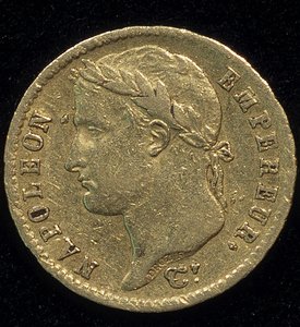 Zlatá mince 20 franků (Napoleon) z roku 1813. od French School