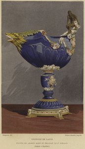 Pohár lapis lazuli ve tvaru gondoly upevněný ve zlaceném a smaltovaném stříbře, 16. století od French School