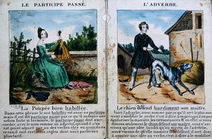 Gramatika pro děti. cca 1850 (barevné lito) od French School