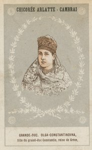 Velkovévoda, Olga-Constantinovna, dcera velkovévody Konstantina, královny Řecka od French School