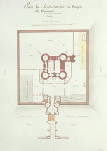 Půdorys přízemí pevnosti ve Vincennes od French School