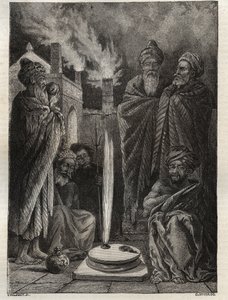 Guebre (nebo Zoroastrian) poblíž Baku (Baku, Ázerbájdžán) - Fireworshippers - Nová národní encyklopedie Maurice La Charest - 1870 - od French School