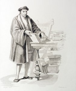 Guillaume Bude (1467-1540), francouzský učenec a humanistický filozof (rytina) od French School