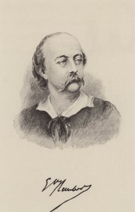 Gustave Flaubert , francouzský romanopisec (rytina) od French School