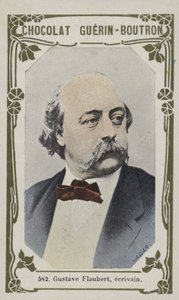 Gustave Flaubert, spisovatel (barevné foto) od French School