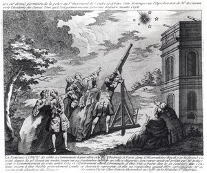 Halleyova kometa pozorovaná v roce 1759 sondou Cassini III (1714-84) od French School
