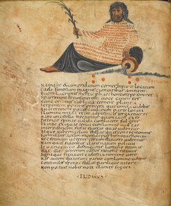 Harley 647, fol.10v Ilustrace souhvězdí Eridanus a text, c.820-40 (vellum) od French School