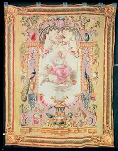 Harmony a Juno: z Triumph of the Gods, gobelín gobelín, 1699 od French School