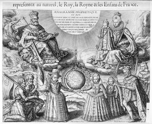 Henri IV (1553-1610) s rodinou, 1607 od French School