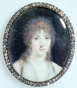 Henriette Lucy Dillon (1770-1853) Marquise de la Tour du Pin Gouvernet, kolem 1802 (wc na slonovině) od French School