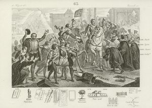 Francouzský Jindřich IV. vstoupil do Paříže v doprovodu Comte de Brissac, guvernéra města, 22. března 1594 od French School