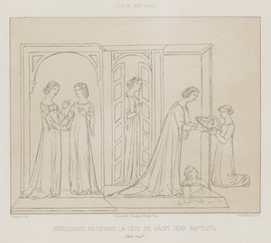 Herodias přijímající hlavu Jana Křtitele od French School