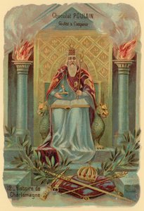 Historie Karla Velikého, zakladatele karolínské říše (asi 742-814) od French School