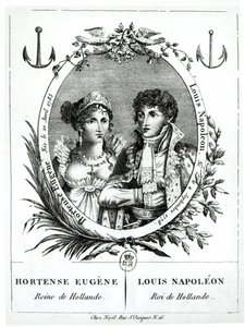 Hortense de Beauharnais (1783-1837) a Louis-Napoleon Bonaparte (1778-1846) od French School