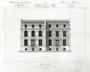 Hotels Prives, 10 & 12 Rue Balzac, Paříž, z Architecture Privee na C19th, od French School