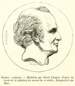 Houdon, sochař (rytina) od French School