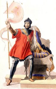 Hugues Capet a jeho prapor - v „“Le Plutarque francais““, ed. Mennechet od French School