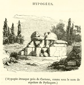 Hypogee etrusque pres de Cortone, connu sous le nom de sepulcre de Pythagore (rytina) od French School