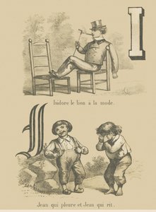 I J: Isidore módní lev/John pláče a John se směje od French School