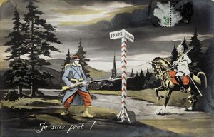 Jsem připraven, pohlednice z první světové války, 1914 od French School