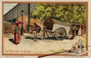 Vozík na led (chromolitho) od French School