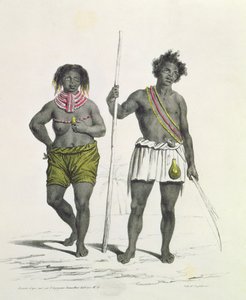 Modloslužebná černá z království Benguela, Angola, vyryla Godefroy Engelmann (1788-1839) od French School