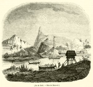 Ile de Taiti, Baie de Matavai (rytina) od French School