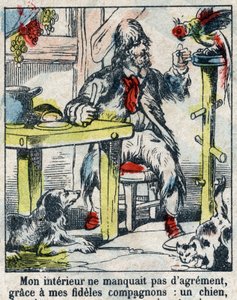 Ilustrace ke knize Daniela Defoe (De foe) „“ Robinson Crusoe““. Epinal zobrazování z konce 19. století. od French School