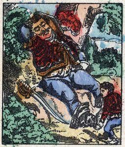 Ilustrace příběhu „Le petit poucet“ od Charlese Perraulta. Dřevoryt Imaging Pellerin - Epinal, sd. Konec 19. století. od French School