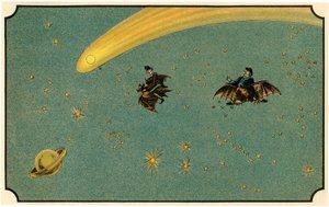 Ilustrace knihy "Voyage dans la lune avant 1900" od A. de Ville-d