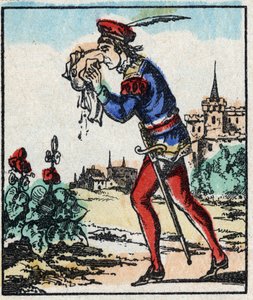 Ilustrace příběhu „The Adventures of Grand Flandrin““ Dřevoryt od Imaging Pellerin - Epinal, sd. Konec 19. století. od French School