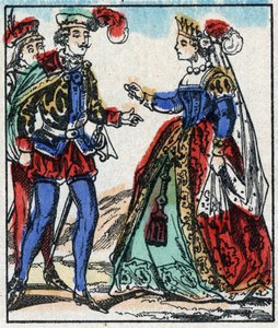 Ilustrace příběhu „The Adventures of Grand Flandrin““ Dřevoryt od Imaging Pellerin - Epinal, sd. Konec 19. století. od French School