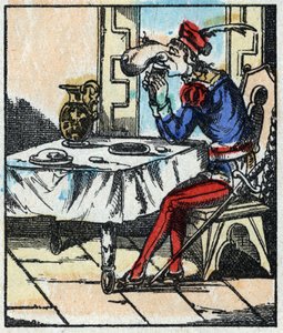 Ilustrace příběhu „The Adventures of Grand Flandrin““ Dřevoryt od Imaging Pellerin - Epinal, sd. Konec 19. století. od French School