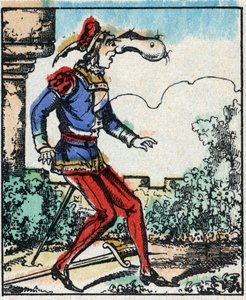Ilustrace příběhu „The Adventures of Grand Flandrin““ Dřevoryt od Imaging Pellerin - Epinal, sd. Konec 19. století. od French School