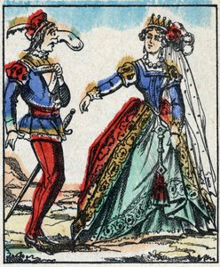 Ilustrace příběhu „The Adventures of Grand Flandrin““ Dřevoryt od Imaging Pellerin - Epinal, sd. Konec 19. století. od French School