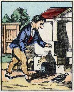 Ilustrace příběhu „“ Veridique Historie Jeannot Serinet „“ Dřevoryt Imagery Pellerin - Epinal, sd. Konec 19. století. od French School