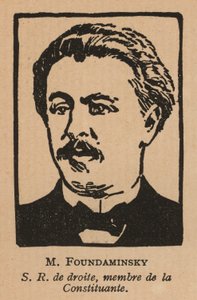Ilja Fondaminskij, ruský spisovatel a politik Socialistické revoluční strany (lit.) od French School