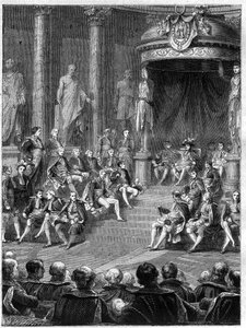 Imperiální seance v Senátu: řeč Napoleona o konstituování nového italského království v roce 1805 - v „Histoire de l