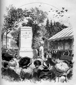 Inaugurace pomníku věnovaného malíři Jeanu Baptistovi Camille Corotovi (1796-1875) ve Ville d