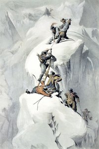 Tapaus ennen Grands Muletsin saavuttamista Chamonix