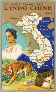 Indočína (chromolitho) od French School
