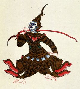 Indradžit (postava Rámájany). V ""Tales of Cambodia"" od Auguste Pavie od French School