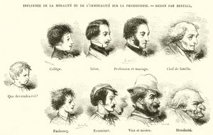 Vliv morálky nebo nemorálnosti na fyziognomii (rytina) od French School