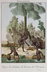 Obyvatelé Diemenu připravují jídlo, 1811 od French School