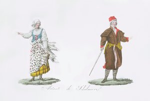 Obyvatelé Szkalmierz, z „Histoire de la Pologne“ od Bernarda Zaydlera od French School