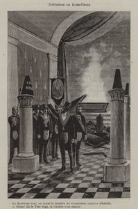 Zasvěcení suverénního prince Rose Croix (rytina) od French School