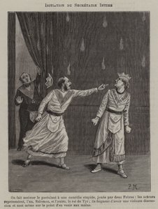 Zasvěcení intimního tajemníka (rytina) od French School