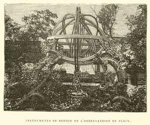 Bronzové nástroje z pekingské observatoře (rytina) od French School