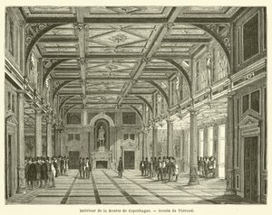 Interieur de la Bourse de Copenhague od French School