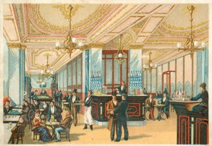 Interiér hotelu (chromolitho) od French School